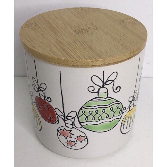 Canister 4" Spectrum Designz Christmas RETRO ORNAMENTS Ceramic- NEW - Picture 7 of 7